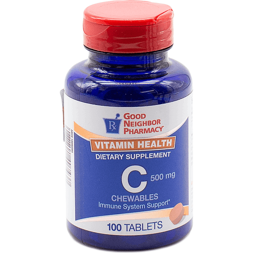 Good Neighbor Pharmacy GNP Vitamin C 500 MG Orange Chewables- 100 Tablets