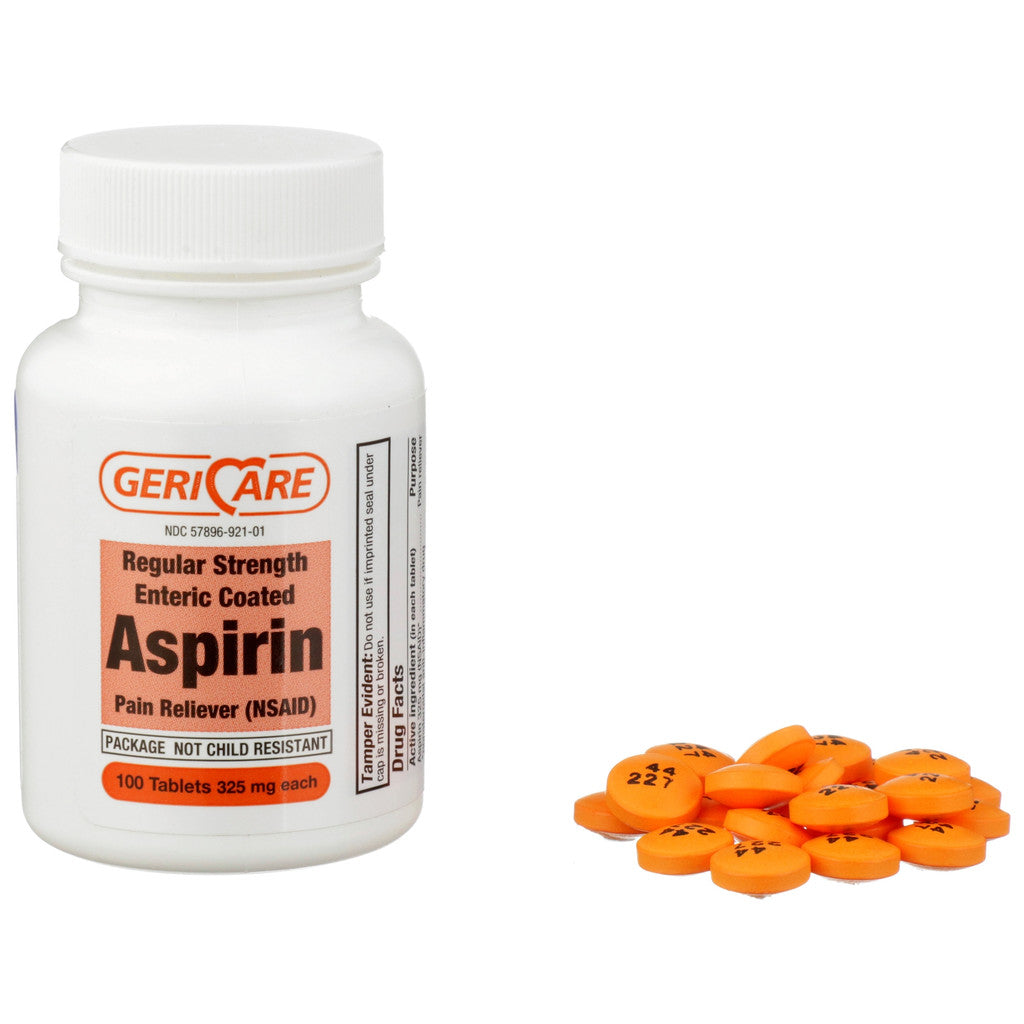 Geri-Care Enteric Coated Aspirin 325mg - 100 Tablets
