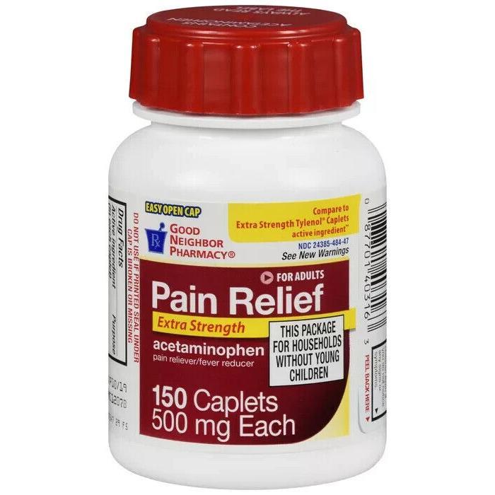 Good Neighbor Pharmacy GNP PAIN RELIEF XS 500MG CPL 150CT Acetaminophen ORAL TABLET 500 MG