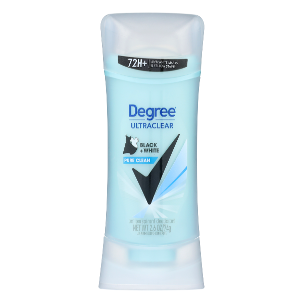 Degree Antiperspirant Deodorant, Pure Clean, Black + White 2.6 Oz
