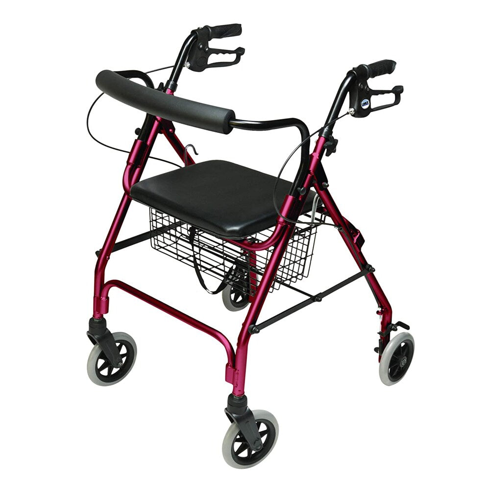 Lumex Graham Field Walkabout Lite Rollator With Seat - Burgundy