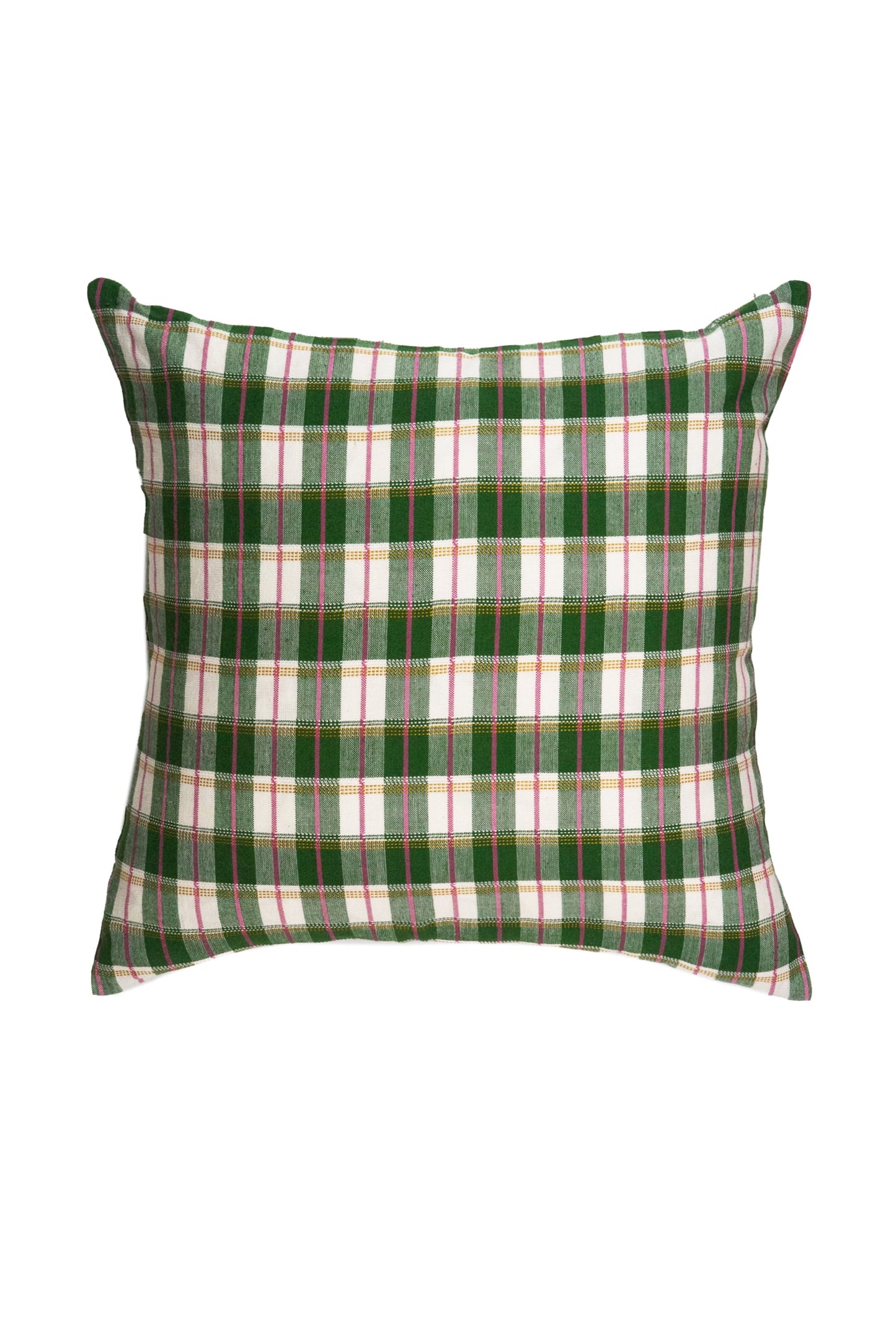 Archive NY San Andres Gingham Green Square Pillow