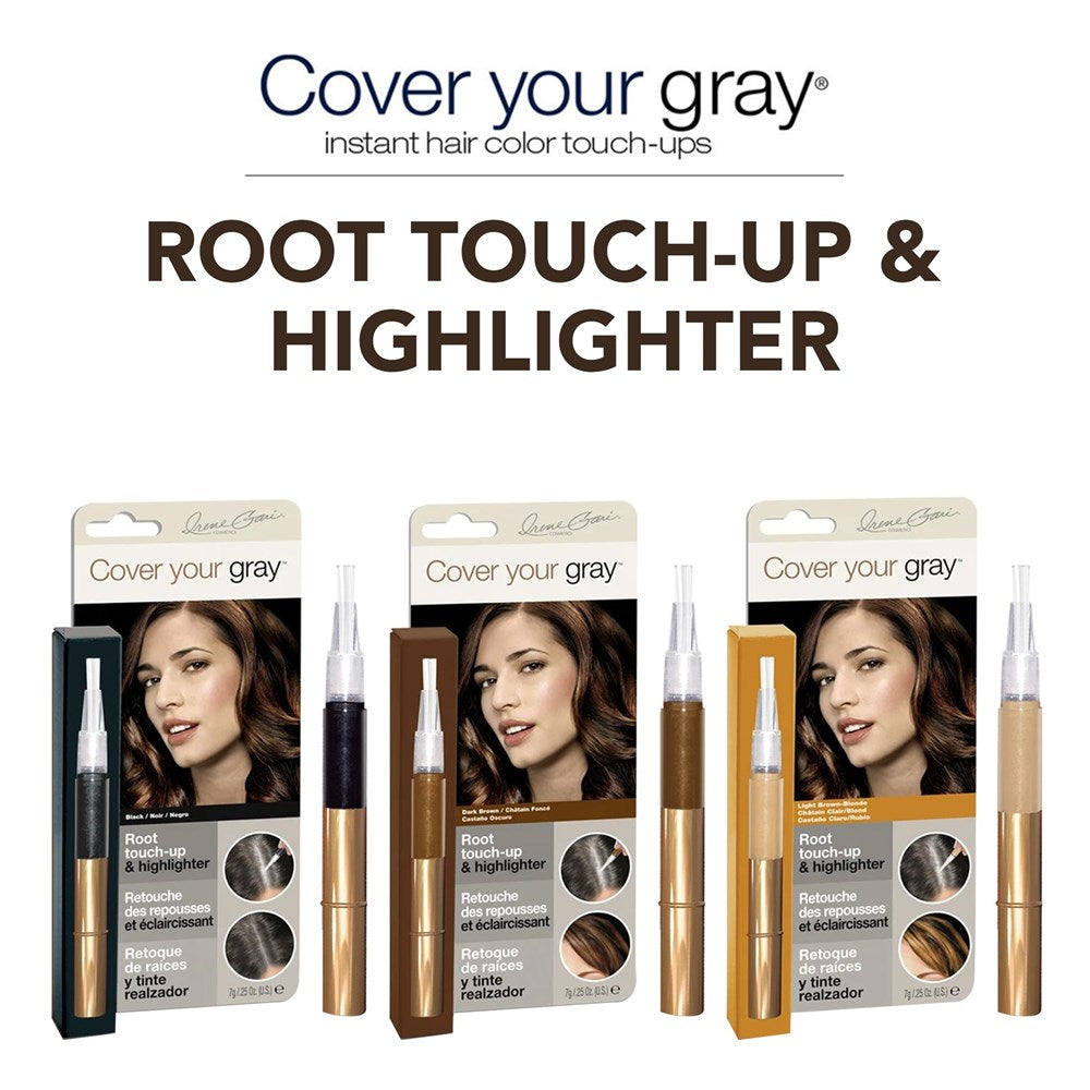 Cover your gray Root Touch-Up & Highlighter Jet Black 0.25 Oz