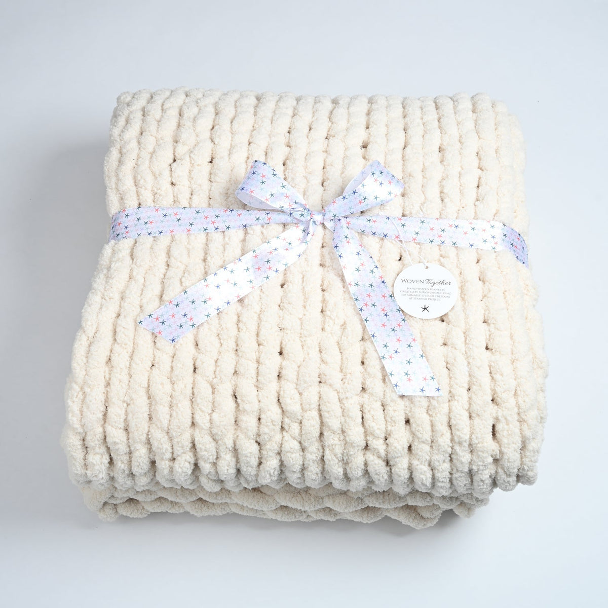 Woven Together Blanket in Creamy Beige - Osadia Concept Store