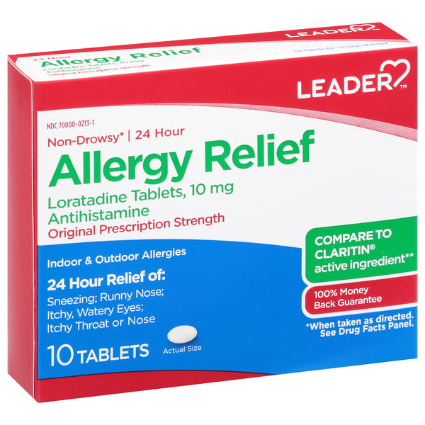 Perrigo Leader Allergy Relief 10mg 10 Tablets