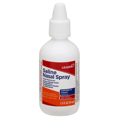 Leader Nasal Spray Saline, 0.65%, 1.5oz