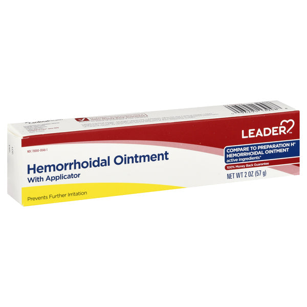 Leader Health Care Hemorrhoidal Ointment, With Applicator, 2 Oz