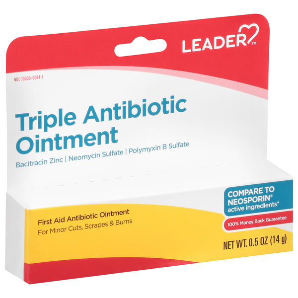 Leader, First Aid, Triple Antibiotic Ointment, 0.5 Oz
