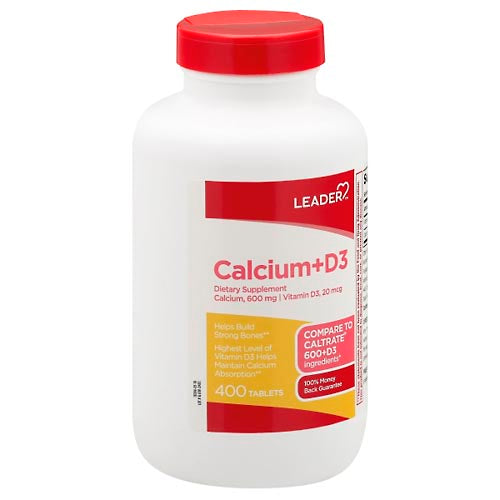 Leader Calcium Plus D3 Dietary Supplement Tablets