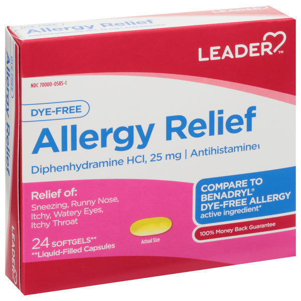 Leader, Allergy Relief, Softgels