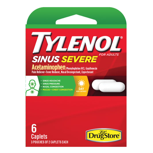 Tylenol Sinus Severe, For Adults, Day, Caplets