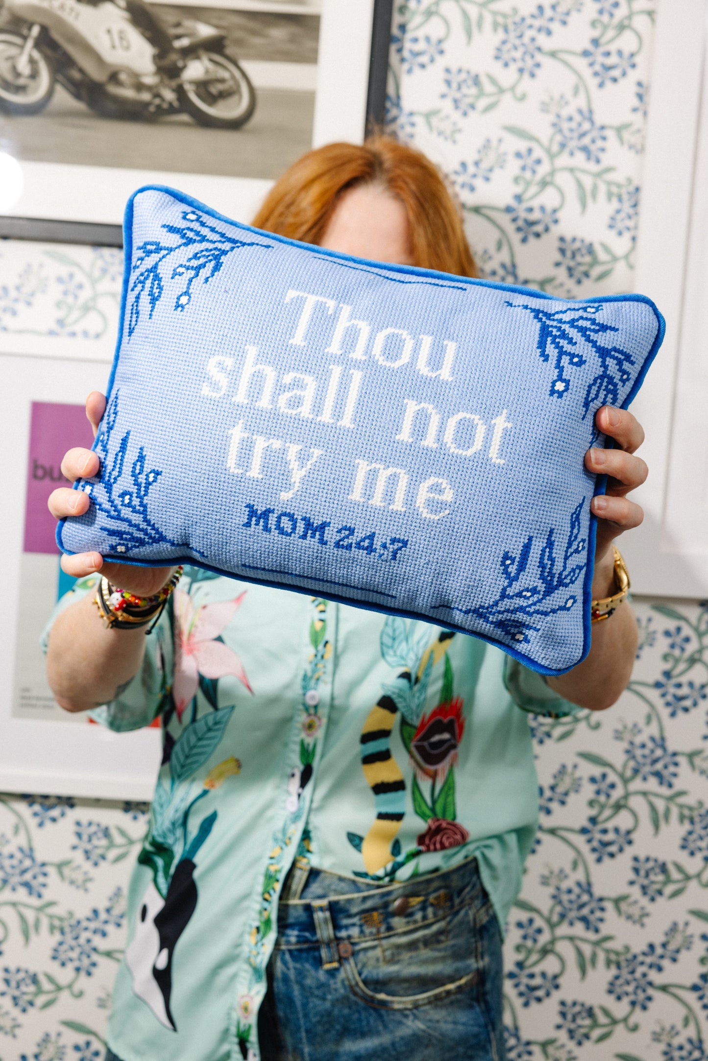Try Me Needlepoint Pillow - Osadia Concept Store
