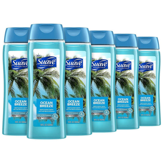 Suave Essentials Ocean Breeze Gentle Body Wash, 18 Fl Oz