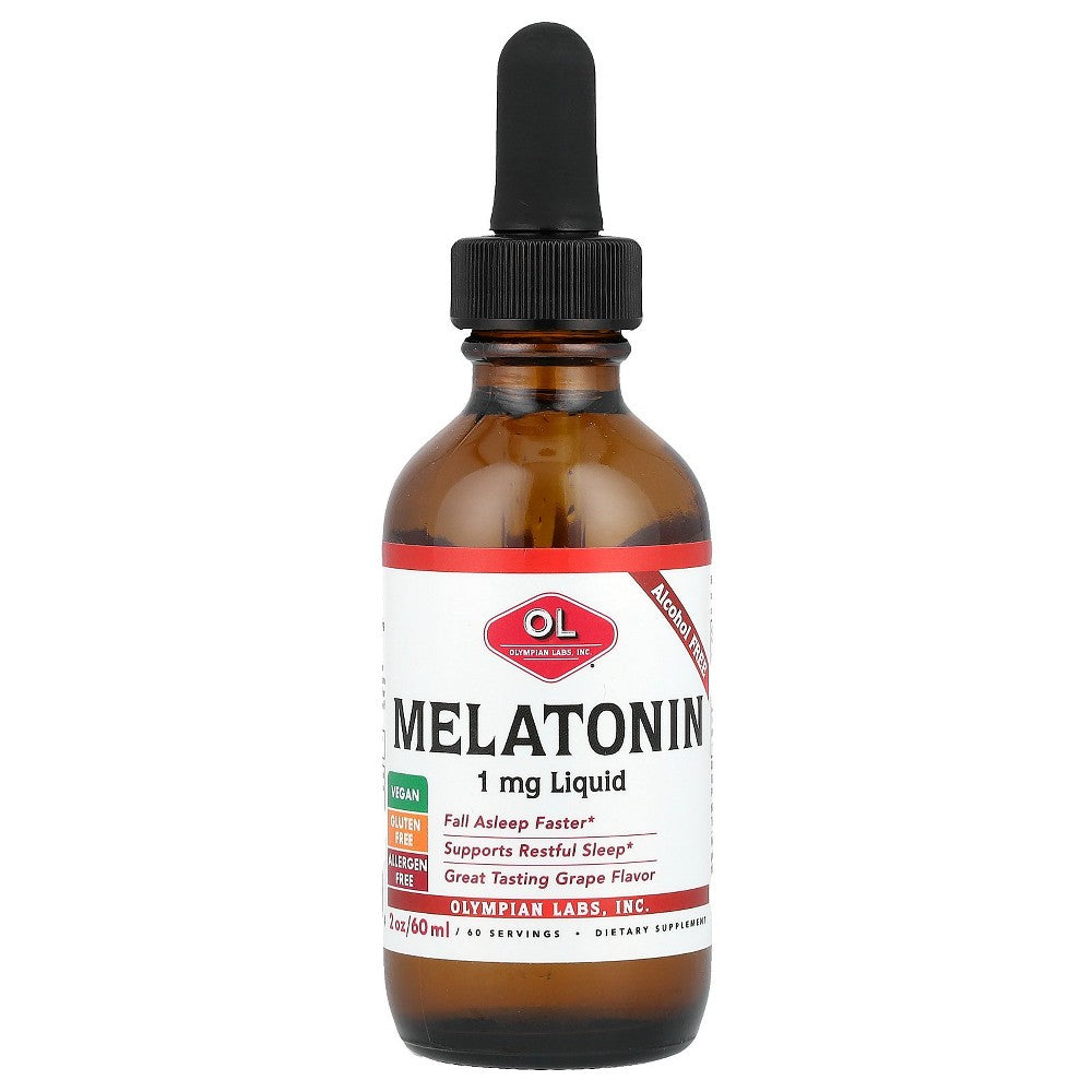 Olympian Labs Melatonin 1 Mg Liquid Grape Flavor
