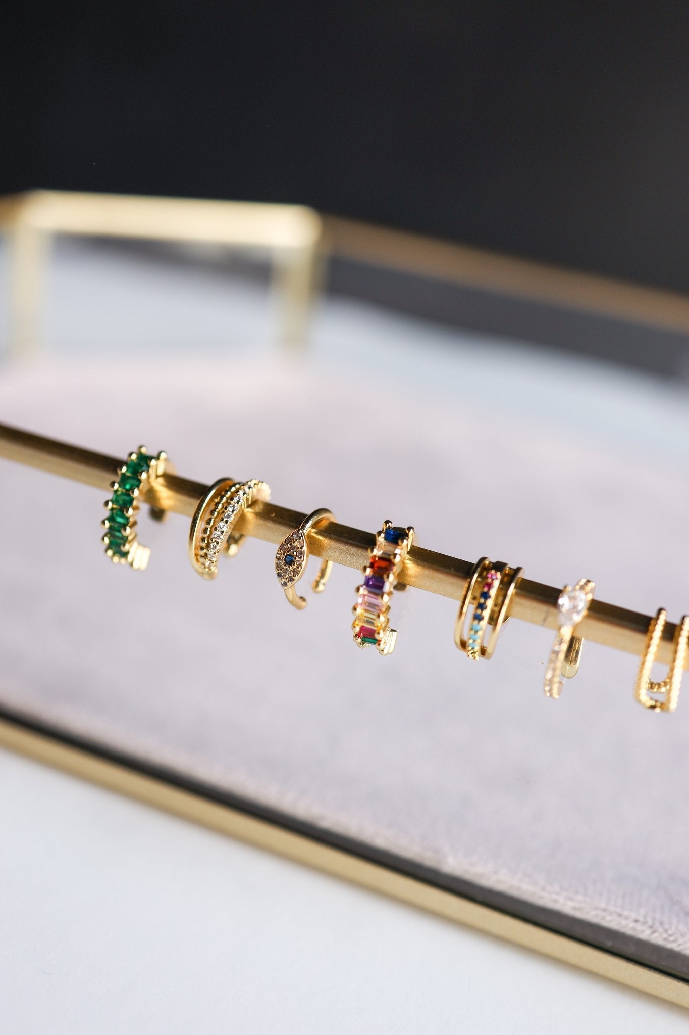 Ear Cuff Emerald Cut Green