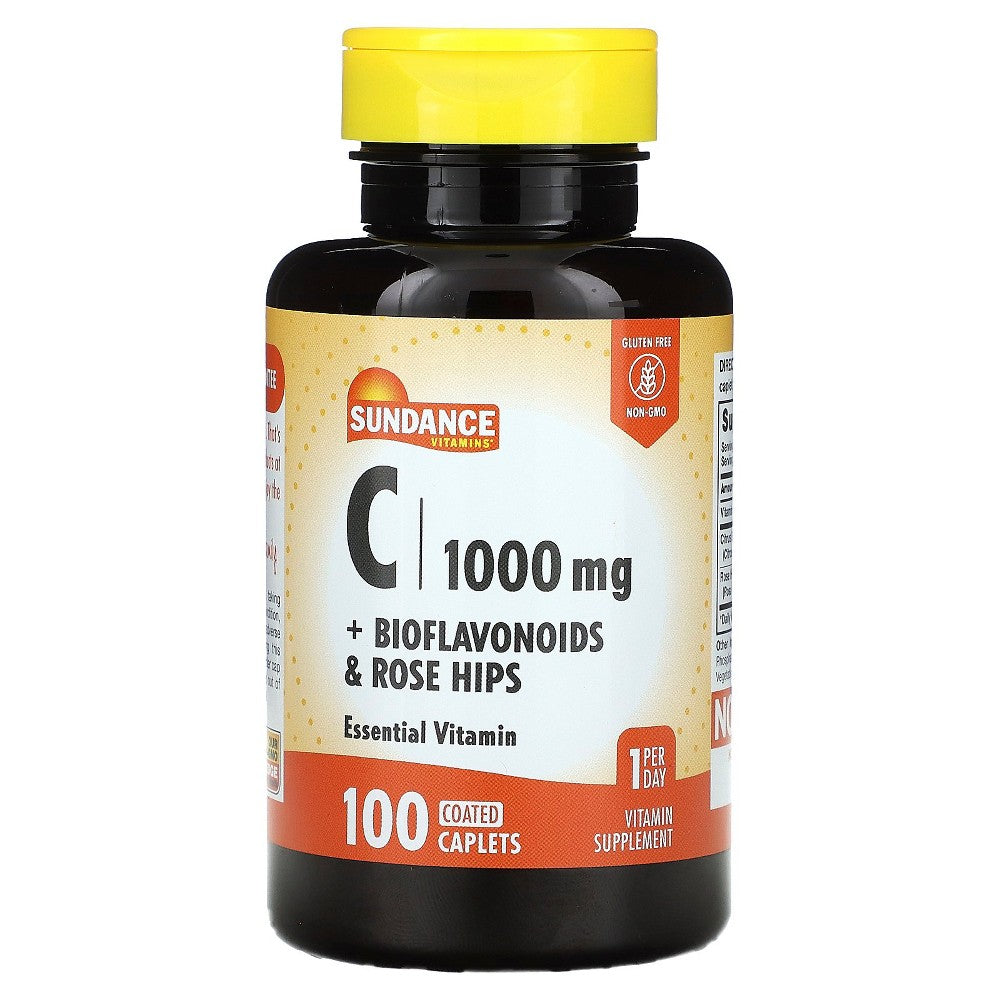 Sundance Vitamin C 1000 Mg + Bioflavonoids & Rose Hips - 100 Coated Caplets