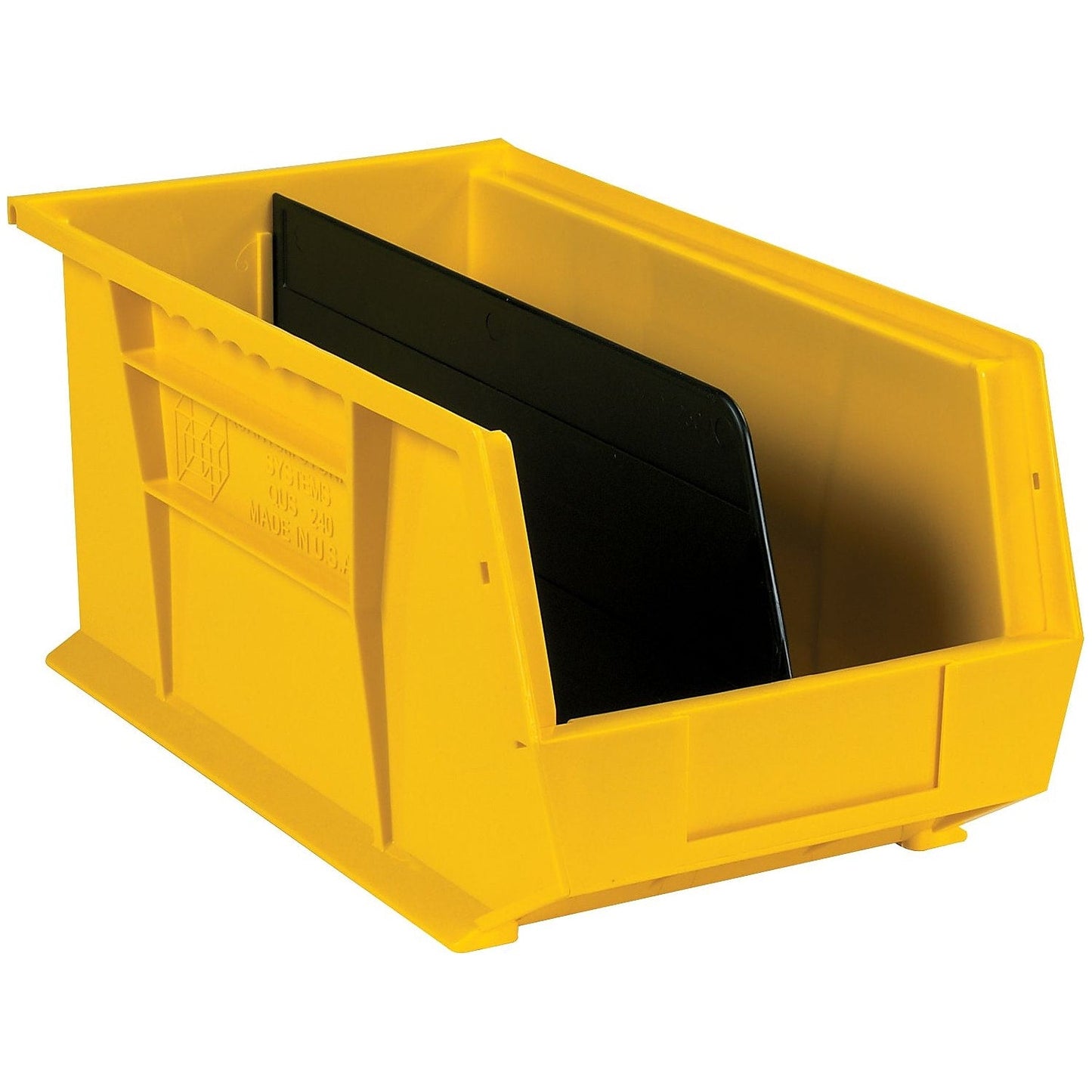 Quantum Storage Systems BOX Black Stack And Hang Bin Divider, 13 7/8" X 6 3/4"