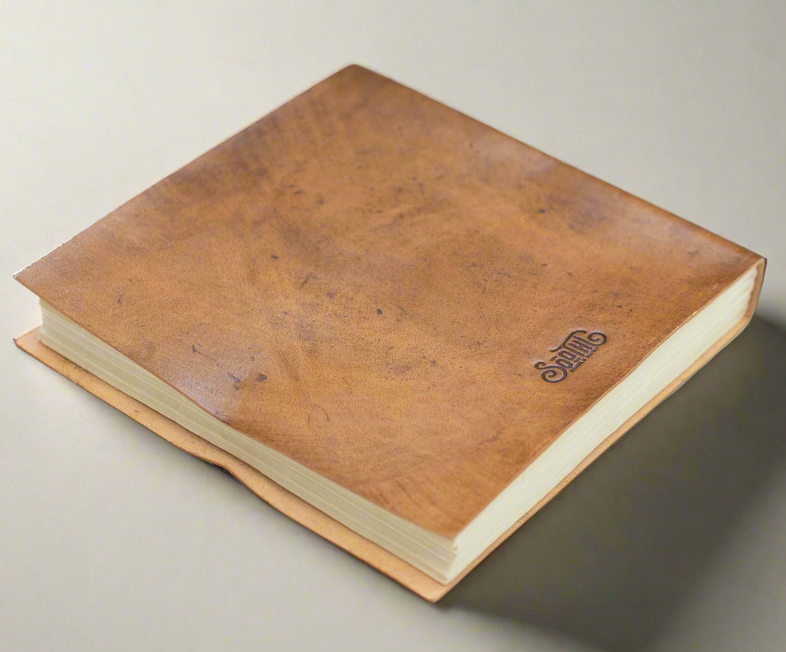 Moon Phases 7x7 Artists Embossed Leather Journal