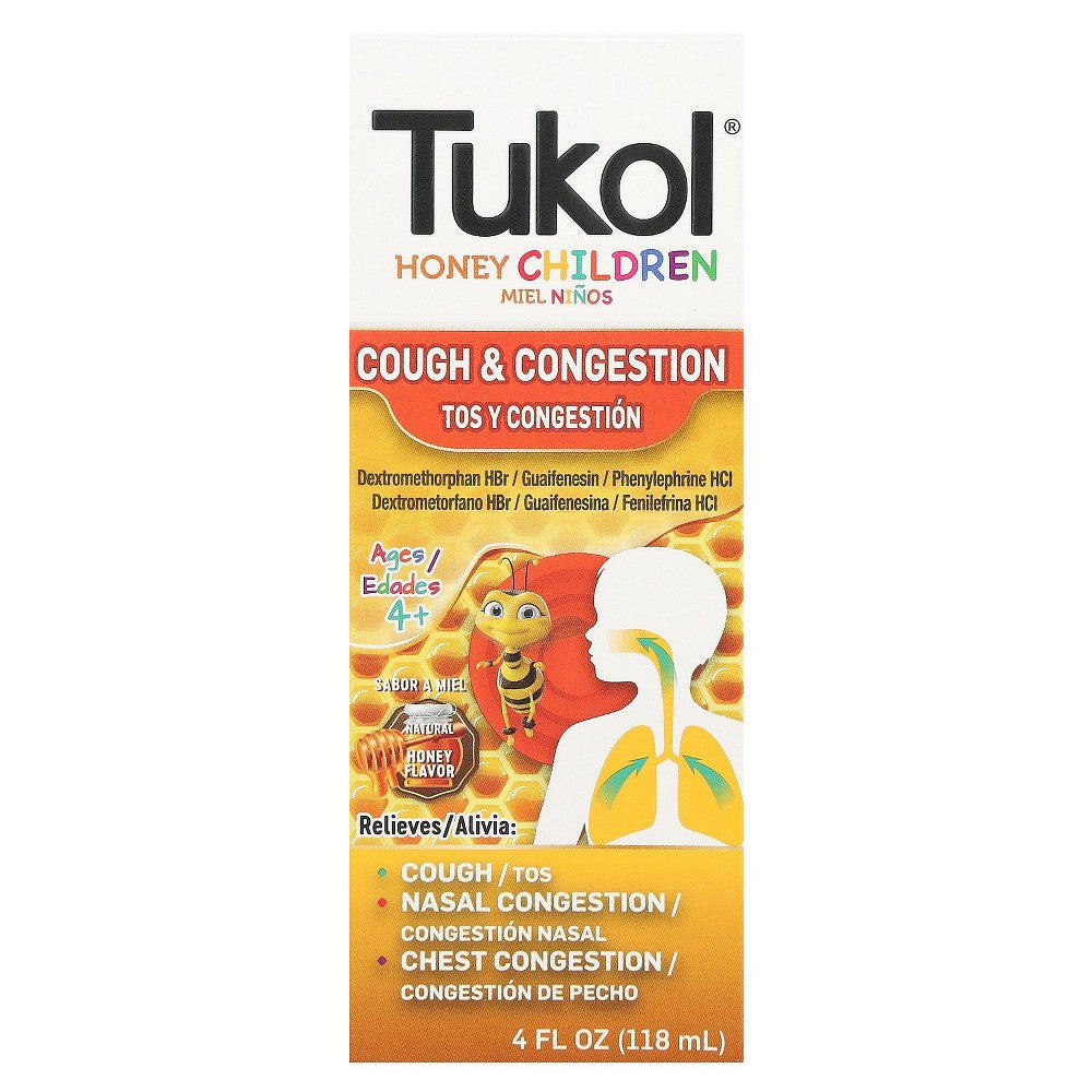 Tukol Cough & Congestion, Children, Honey 4 Fl Oz