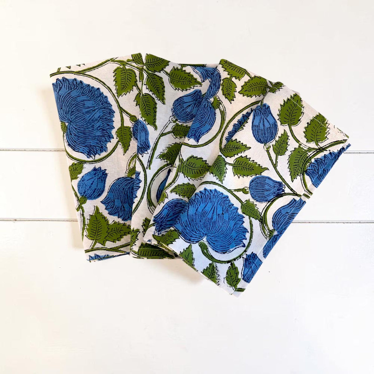 S/4 Hand Block Print Placemat & Napkin