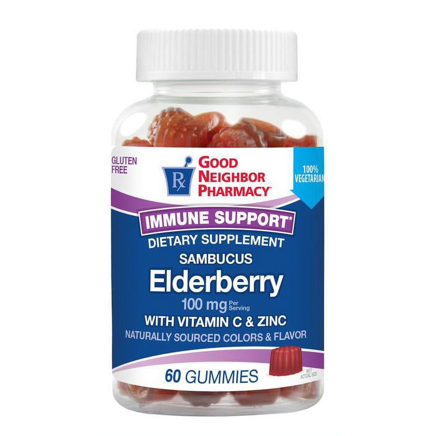 Silver Rod Pharmacy GNP Elderberry With Vitamin C & Zinc 60 Gummies