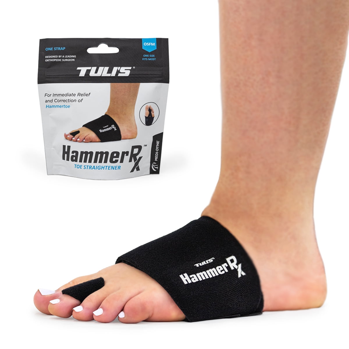Tuli's HammerRx Adjustable Hammer Toe Straightener And Corrector One Size Fits All