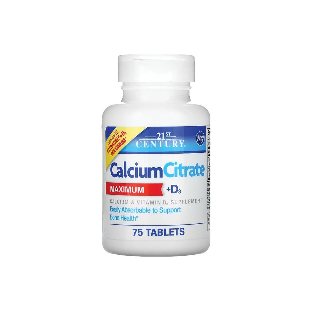 21st Century Calcium Citrate Maximum + D3 Tablets