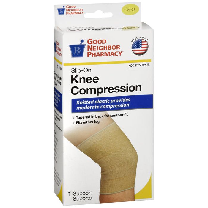 Good Neighbor Pharmacy Slip-on Knee Compression Beige Large 1ct