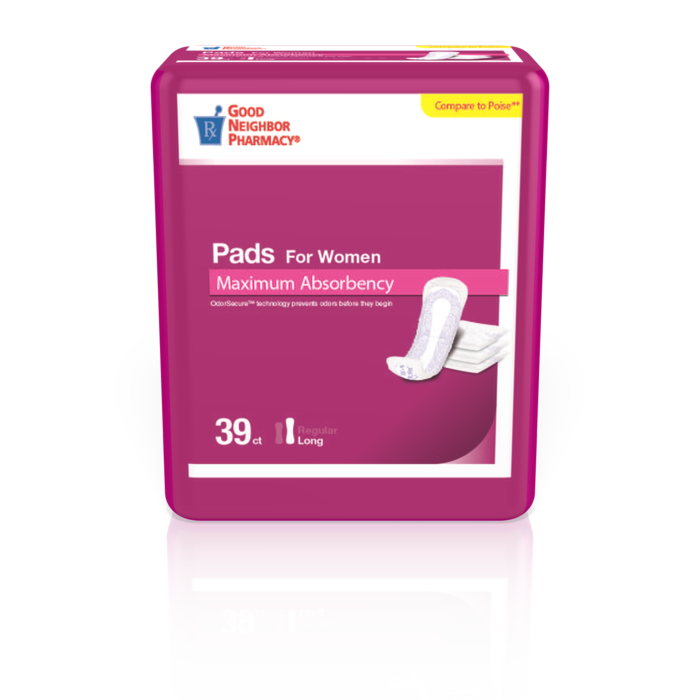 Good Neighbor Pharmacy Bladder Pads For Women Maximum Absorbency 4x39ct