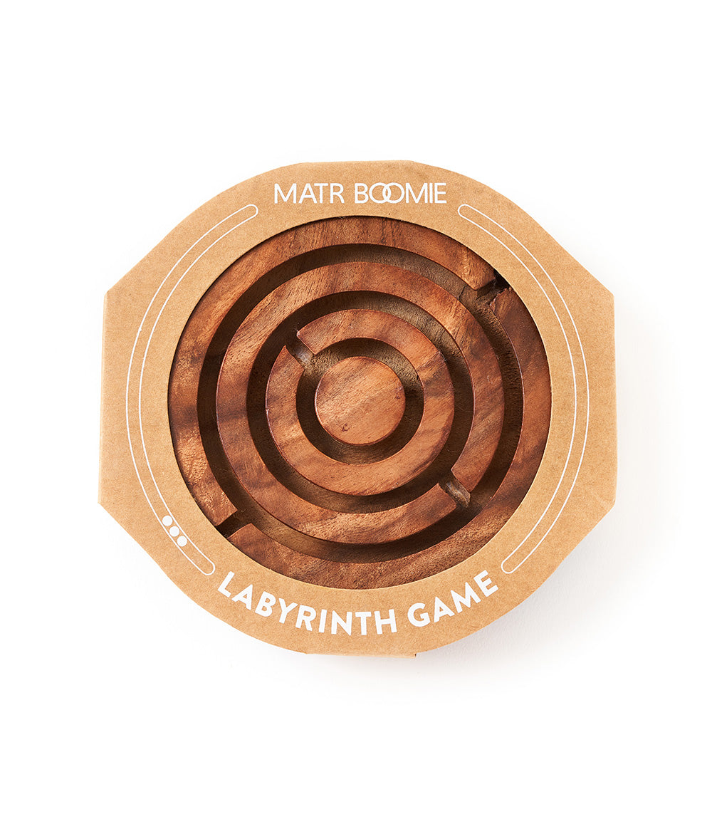 Classic Labyrinth Game - Hand Carved Wood - Osadia Concept Store
