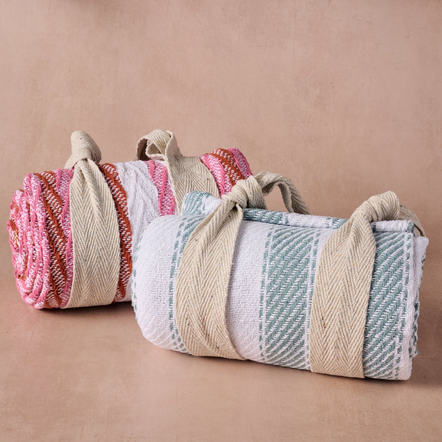 Garmee Upcycled Cotton Beach Blanket - Pink