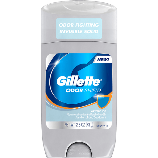 Gillette Mach3 Arctic Icy Odor Shield Invisible Solid Anti-Perspirant Deodorant 2.6 Oz. Stick