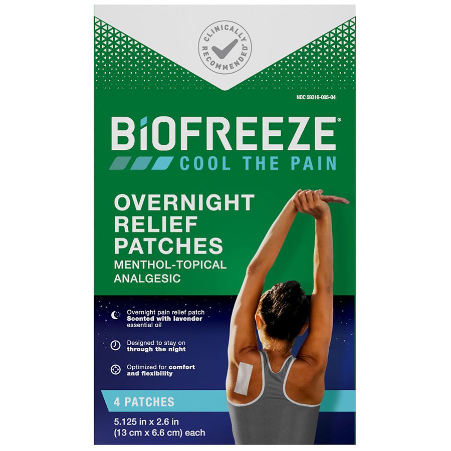 Biofreeze Overnight Joint And Muscle Pain Relief Patches - 4ct