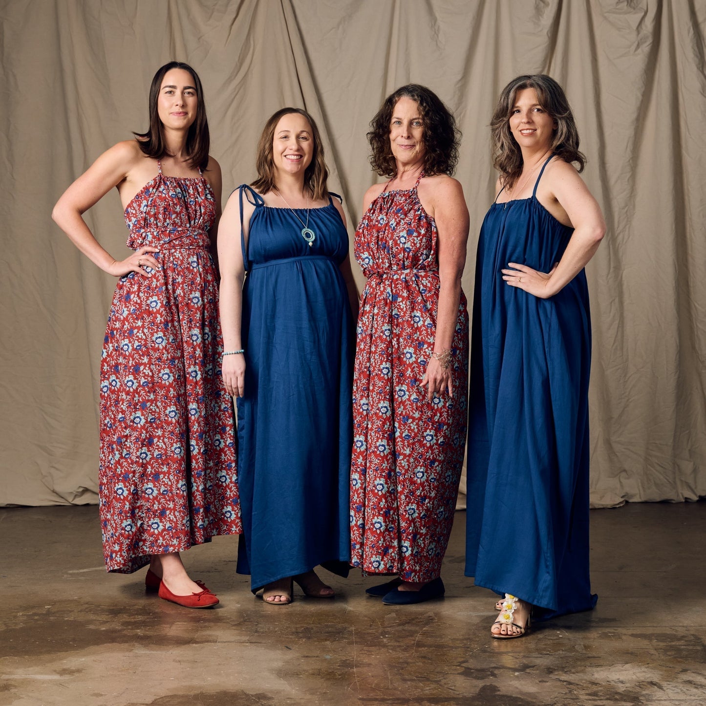 Kanya Blue Cotton Maxi Style Dress