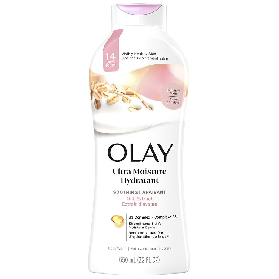 Olay Ultra Moisture Soothing Body Wash With Oat Extract 22 Fl Oz Moisturizing Body Wash For Sensitive Skin
