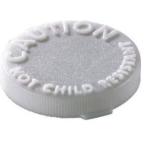 Rexam Snap Cap White Caution 100 X 30 / 60 Dr
