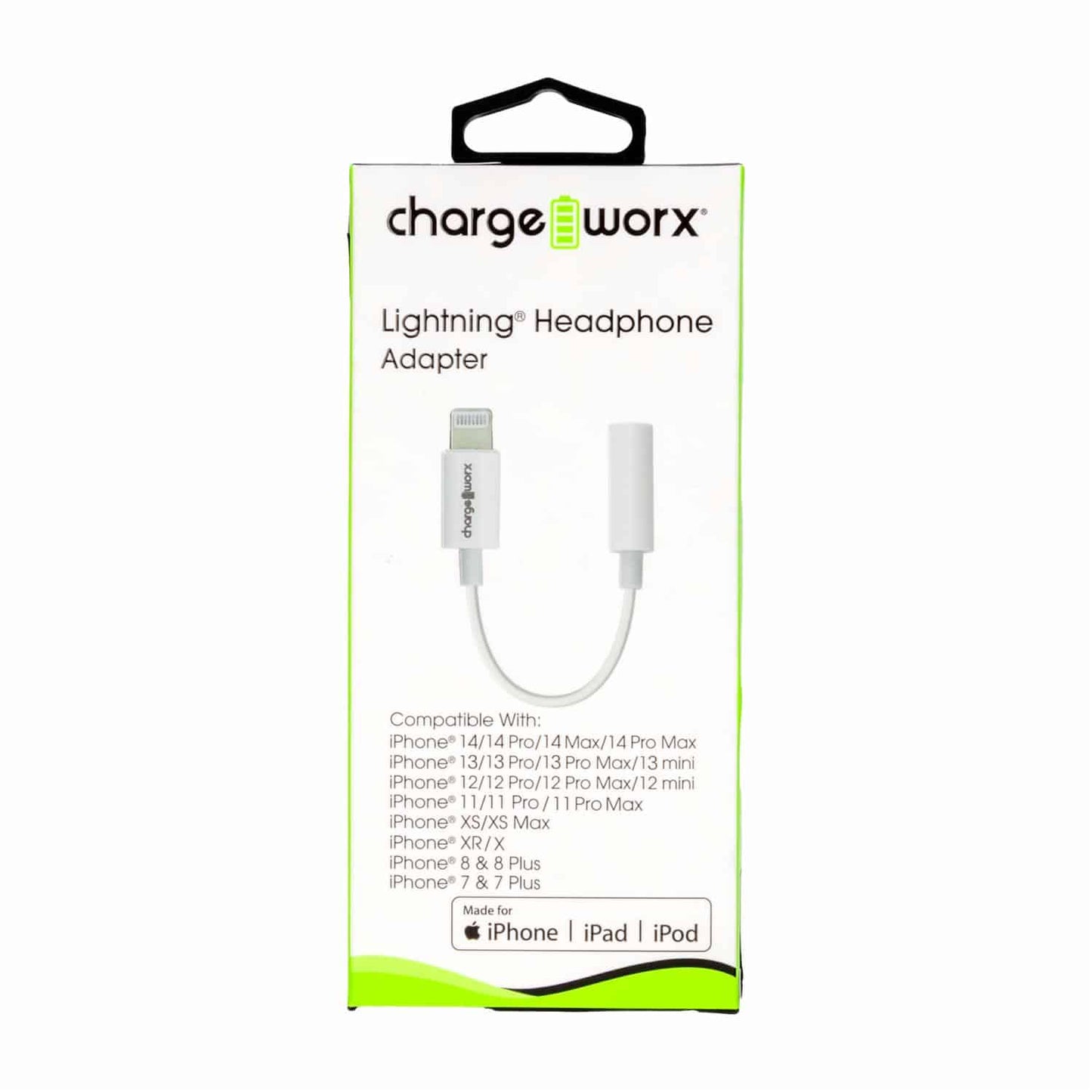 Charge Worxs Adaptador De Audífonos Para IPhone WORX Unidad