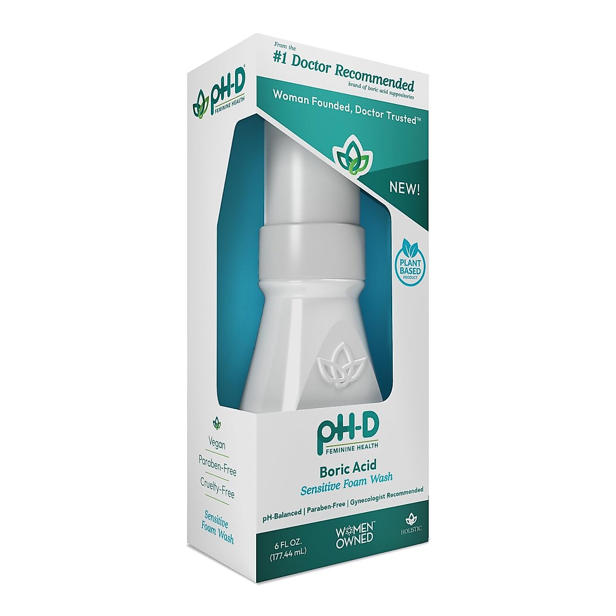 pH-D Feminine Health Support Boric Acid Sensitive Foam Wash - 6 Fl Oz