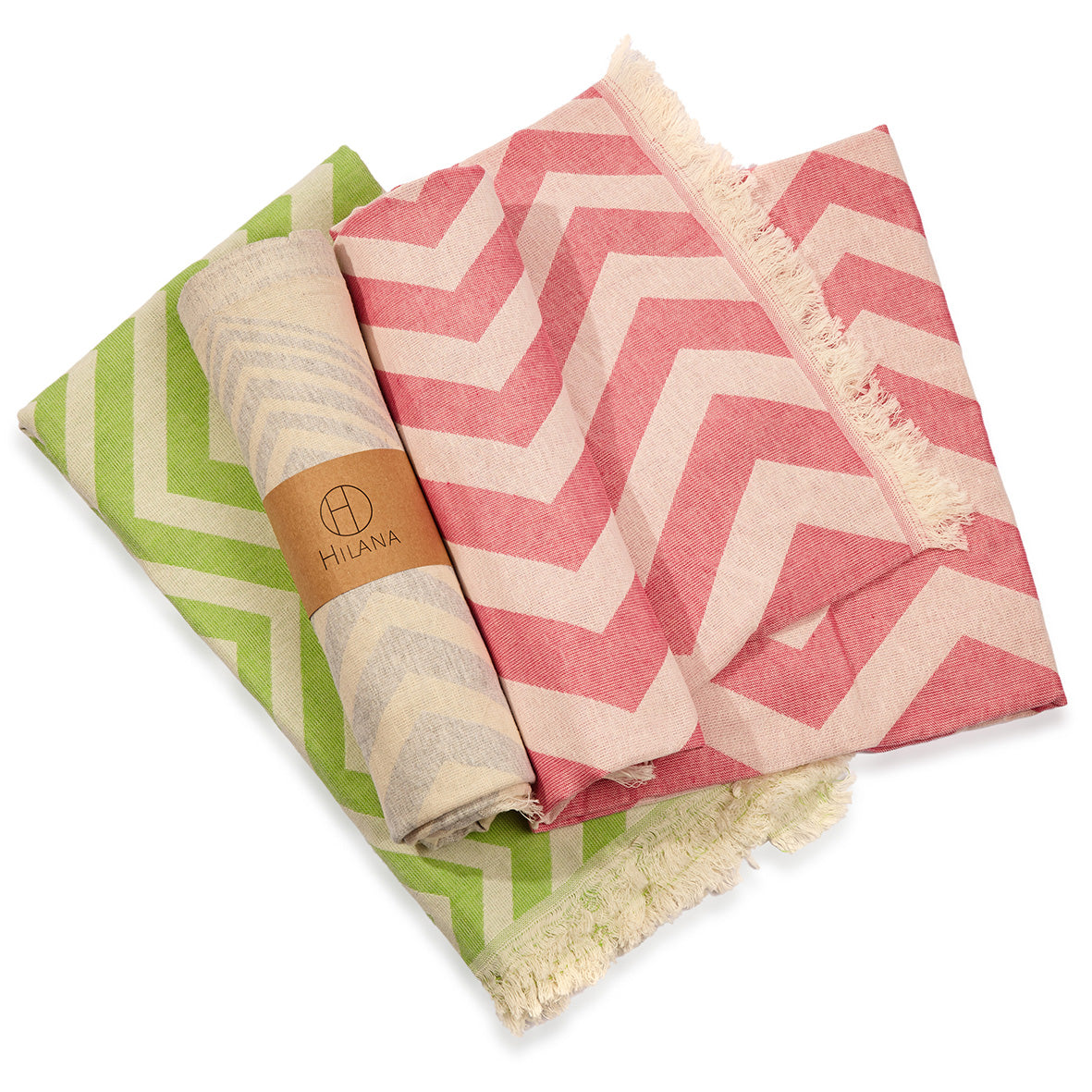 Mersin Chevron Towel / Blanket - Green