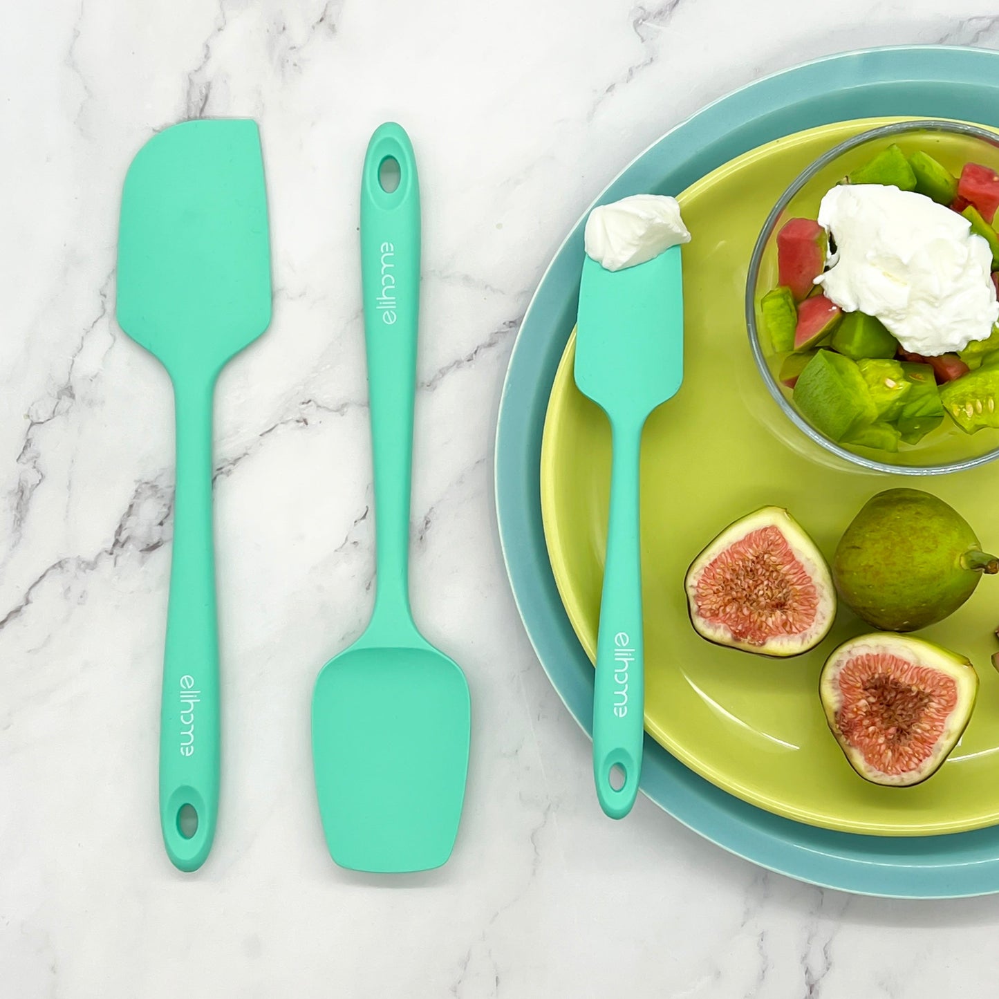 3 Piece Silicone Spatula Set - Tiffany Blue