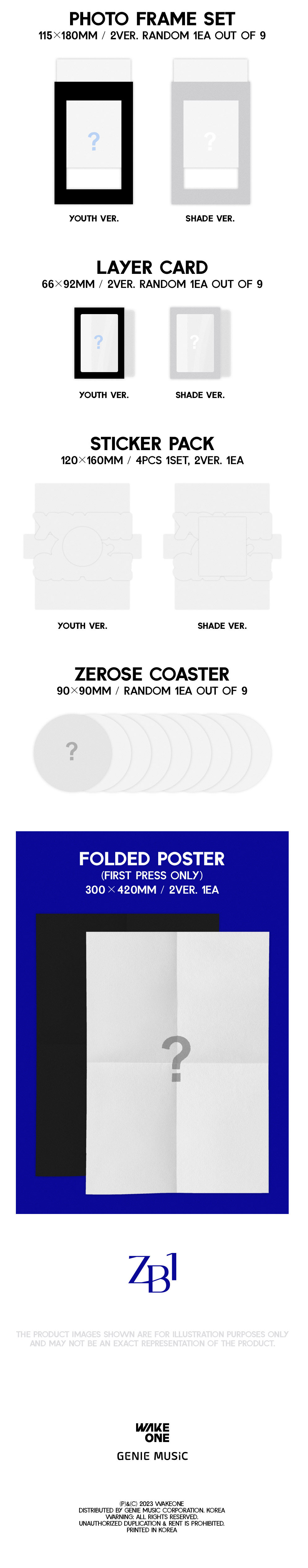 Zerobaseone 1st Mini Album - Youth In The Shade (Artbook Ver.)