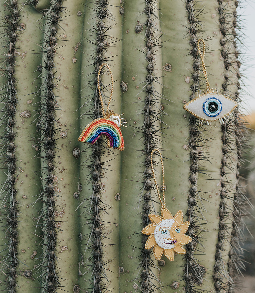 Larissa Plush Rainbow Sun Rays Felt Ornament - Embroidered - Osadia Concept Store