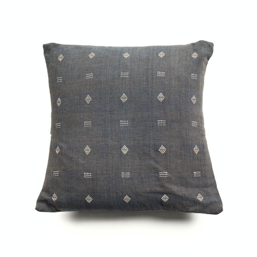 Nira White Hand Spun Organic Cotton Handloom Pillow Cover