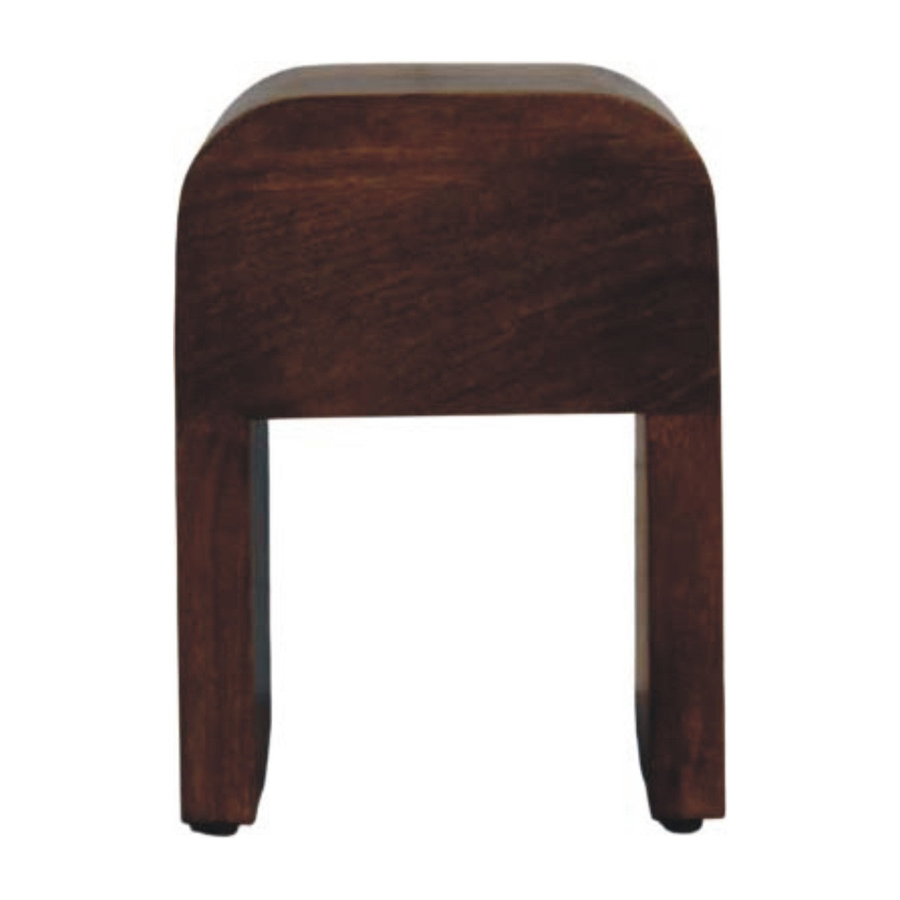 Solid Wood Curved Bedside Table