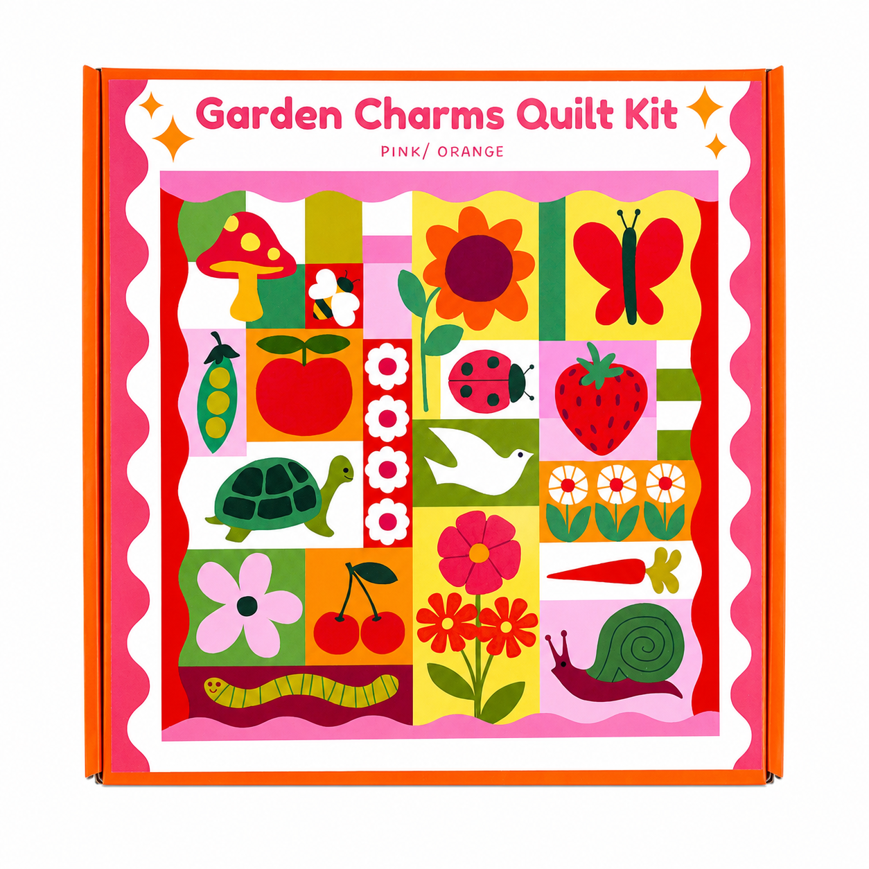 Garden Charms Quilt Kit - Pink/ Green