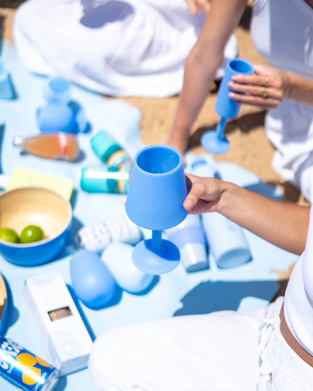 sky + kingfisher | swepp | silicone unbreakable wine glasses