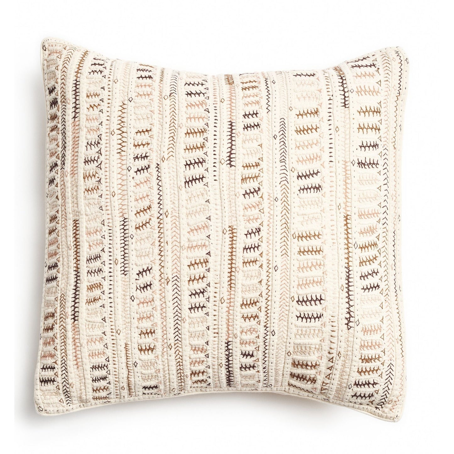 Dahli Brown Hand Embroidered Pillow
