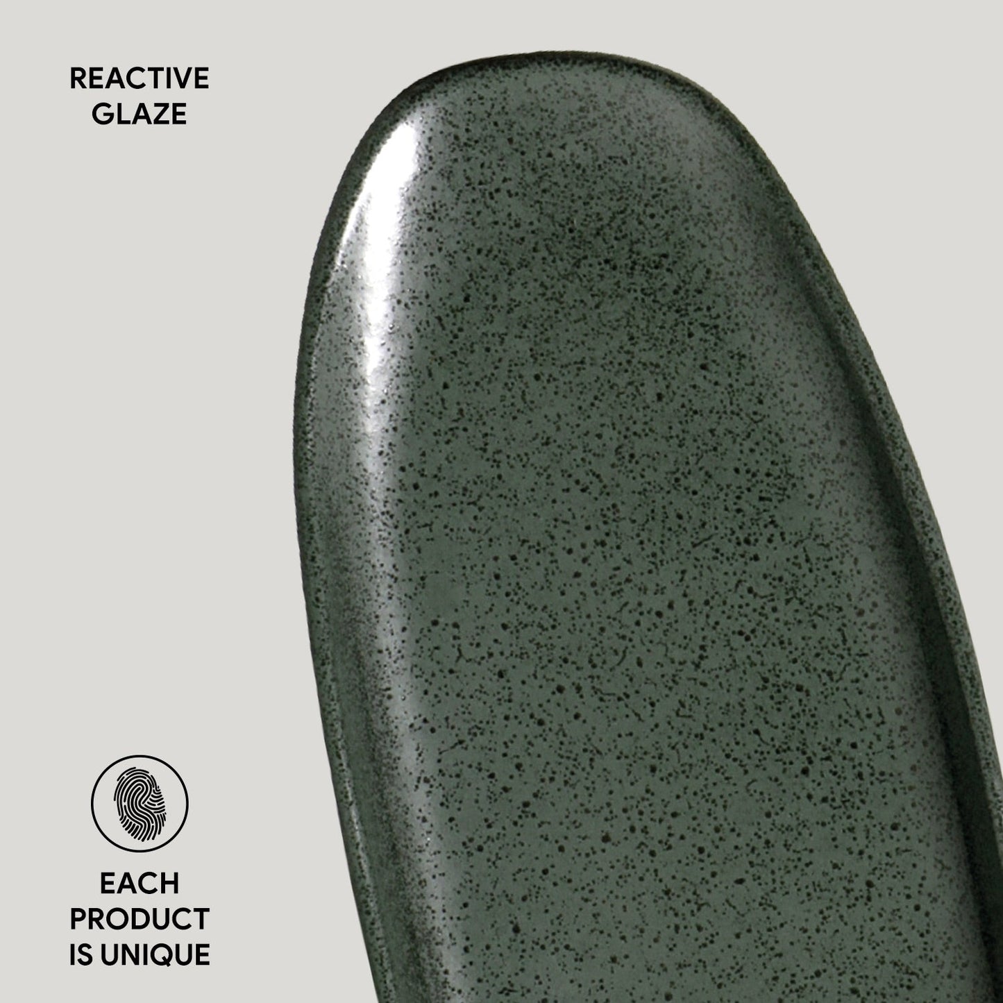 Shallow Organic Oval Platter Large Set of 4