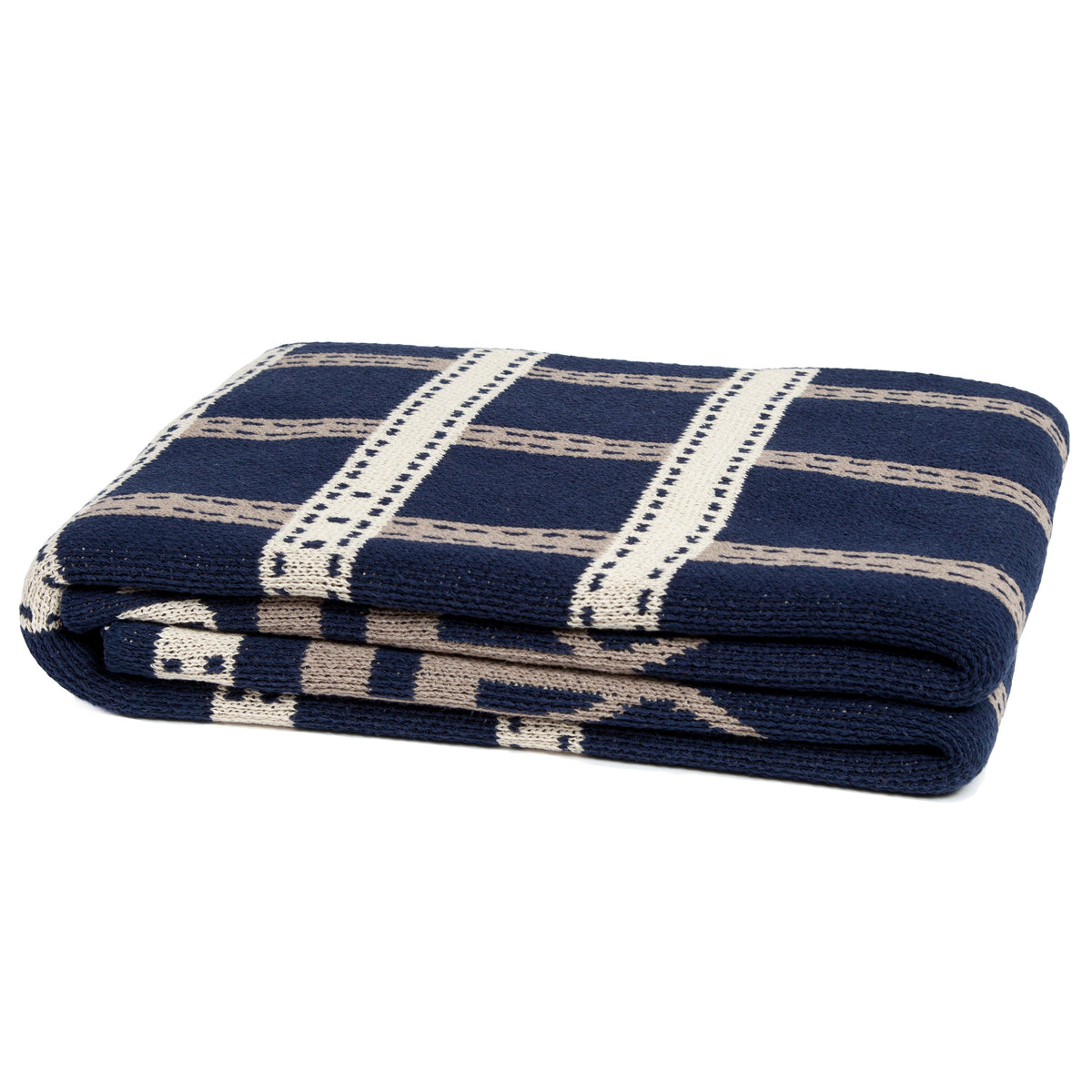 Equestrian Stirrup - Cotton Sustainable Knit Throw Blanket