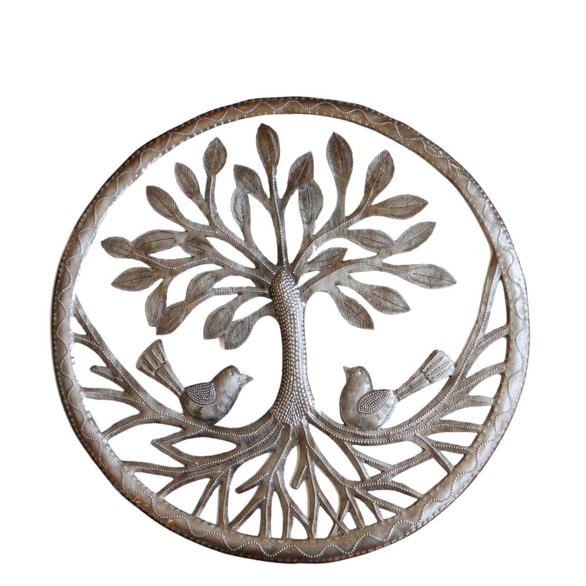 Haitian Tree of Life Metal Art - Round